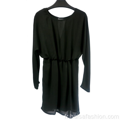 Robe sexy à taille noire pour femmes